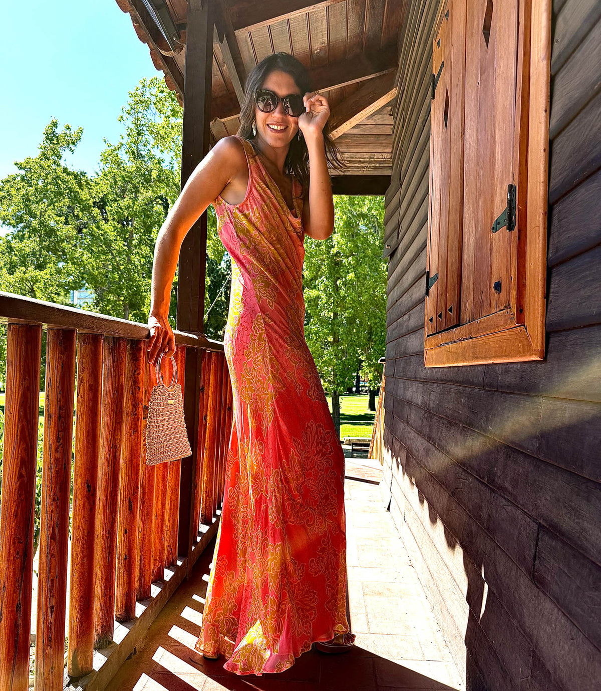 Vestido largo Trinidad salmon, foto 10 de 15
