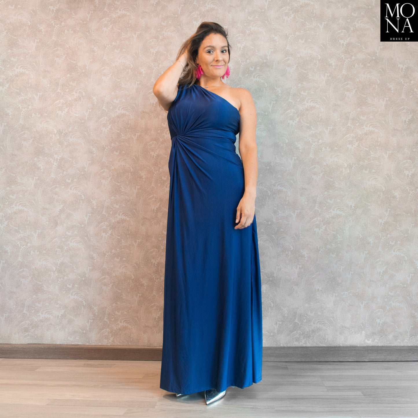 VESTIDO LARGO NINA AZUL MARINO