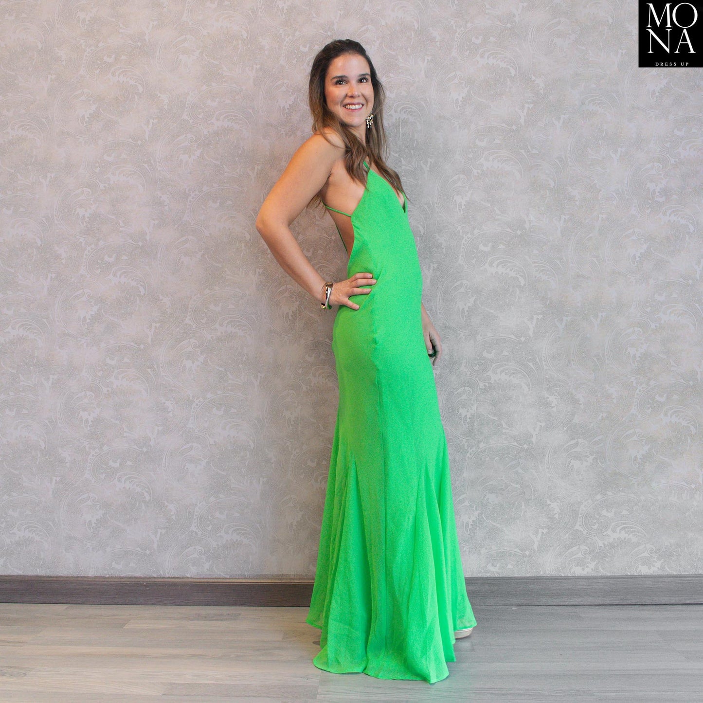 VESTIDO LARGO ELSA VERDE