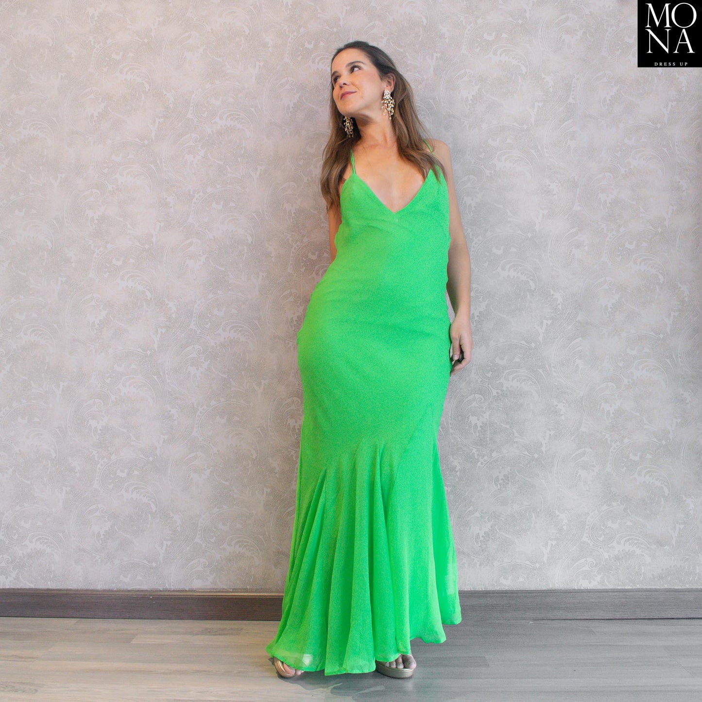 VESTIDO LARGO ELSA VERDE