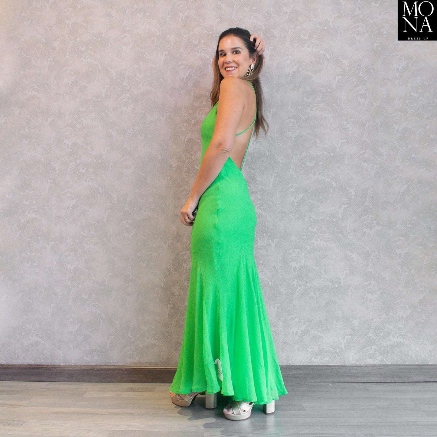 VESTIDO LARGO ELSA VERDE