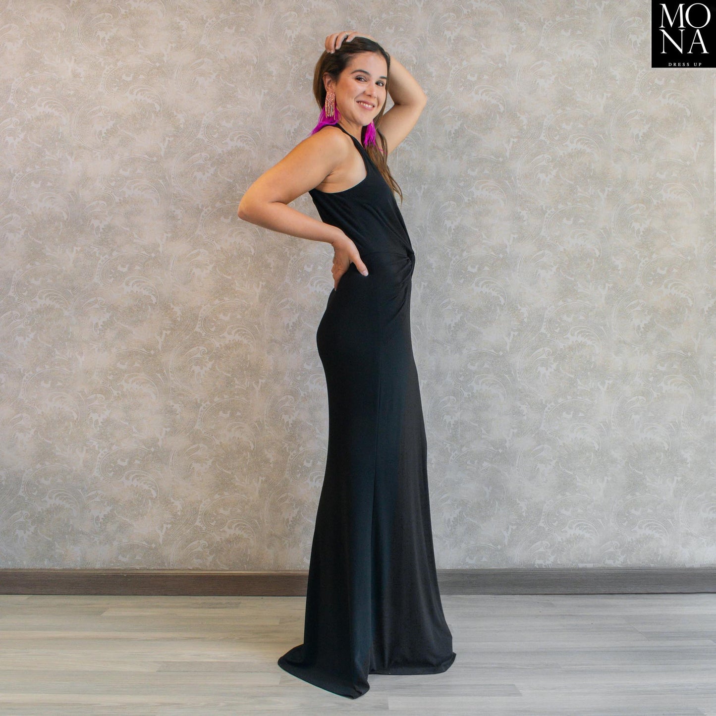 VESTIDO LARGO JOSEFINA NEGRO