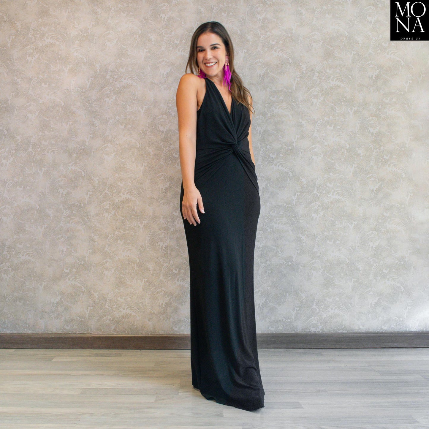 VESTIDO LARGO JOSEFINA NEGRO