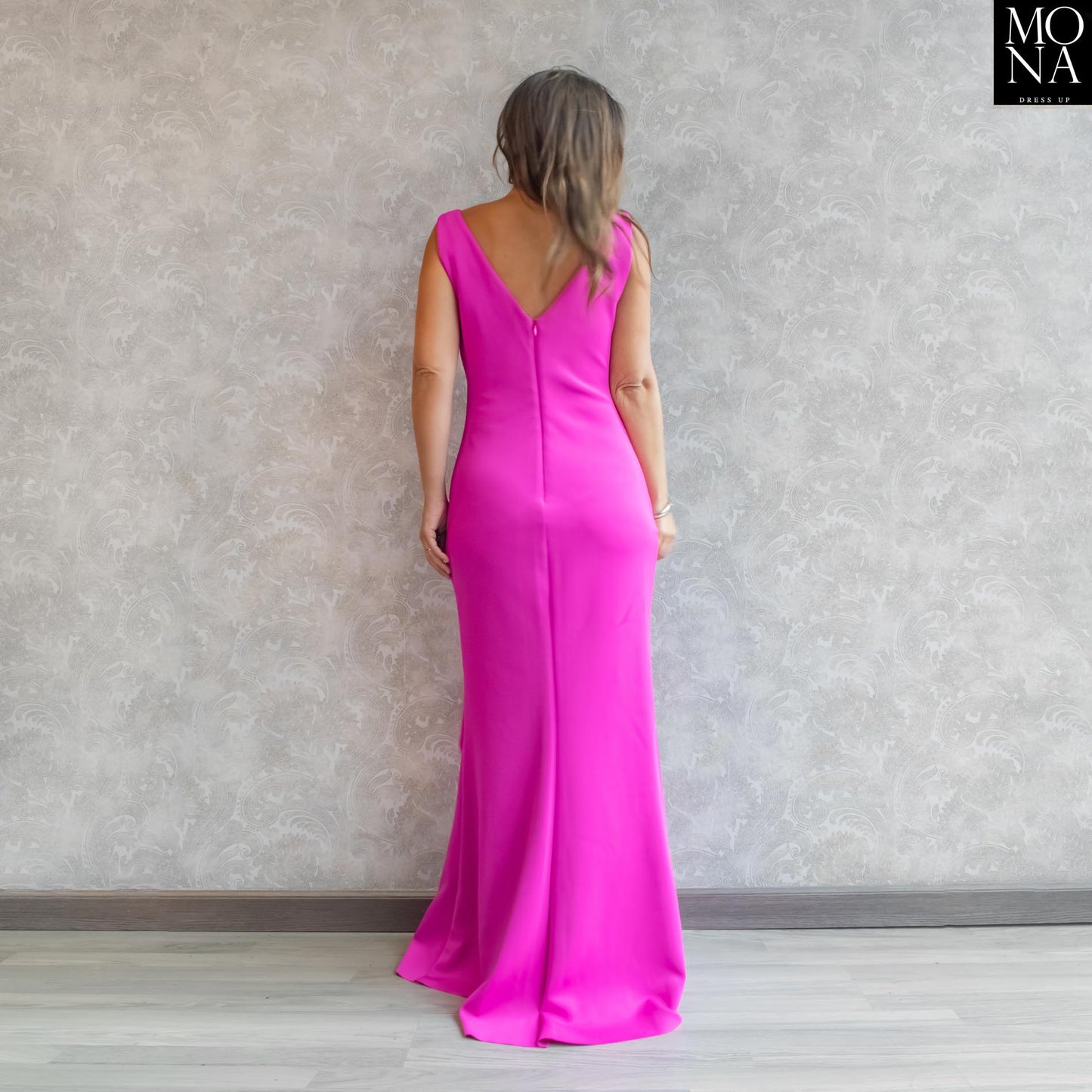 VESTIDO LARGO ELOISA FUCSIA