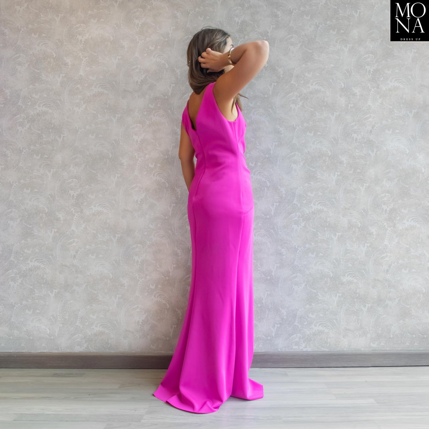 VESTIDO LARGO ELOISA FUCSIA