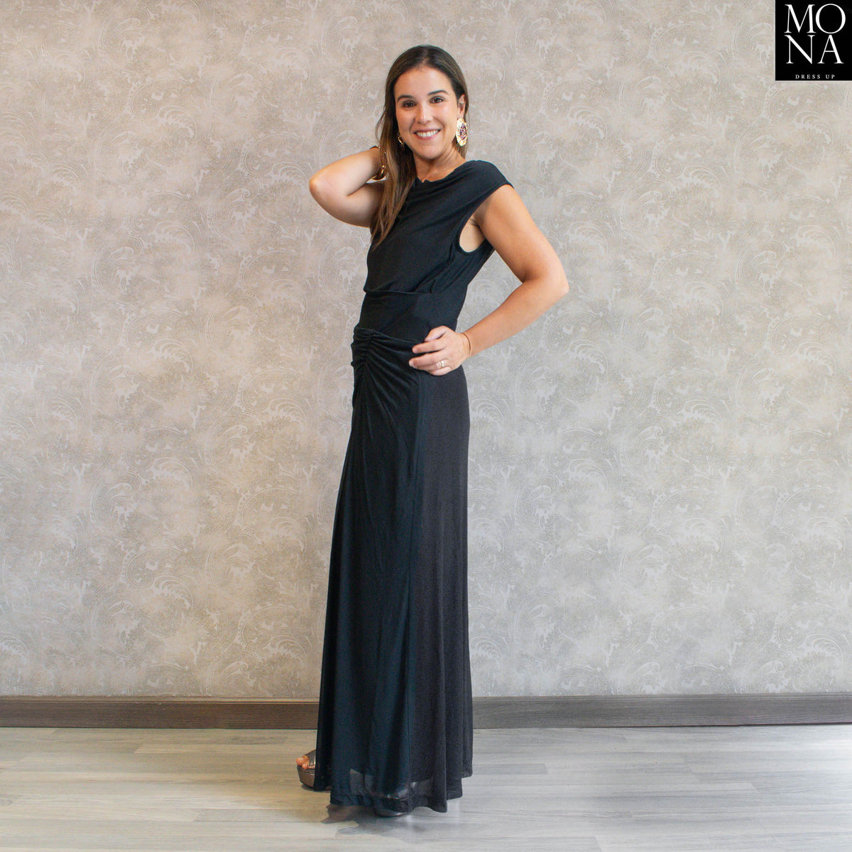 Vestido largo Nila negro, foto 4 de 5