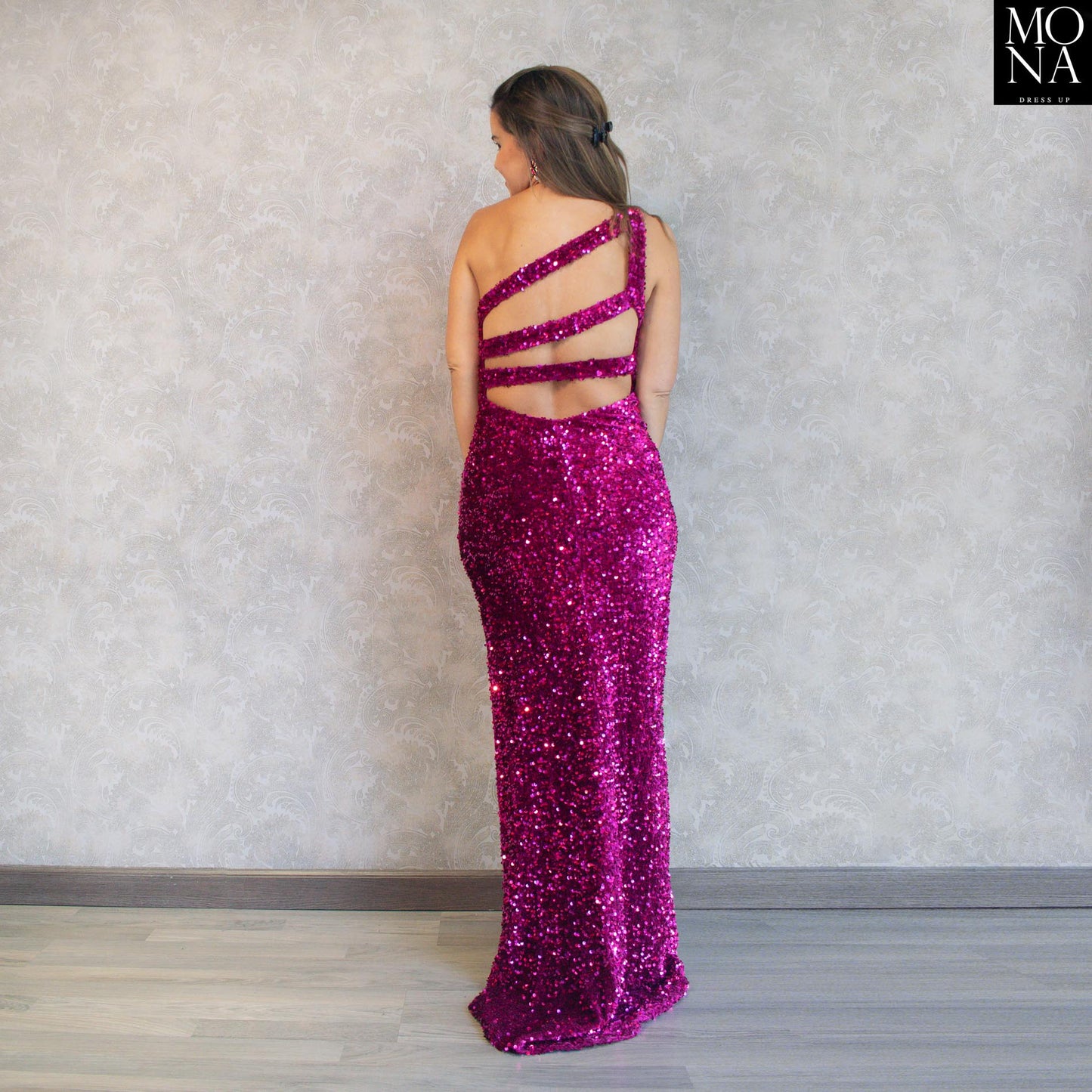 VESTIDO LARGO JOSEFA FUCSIA