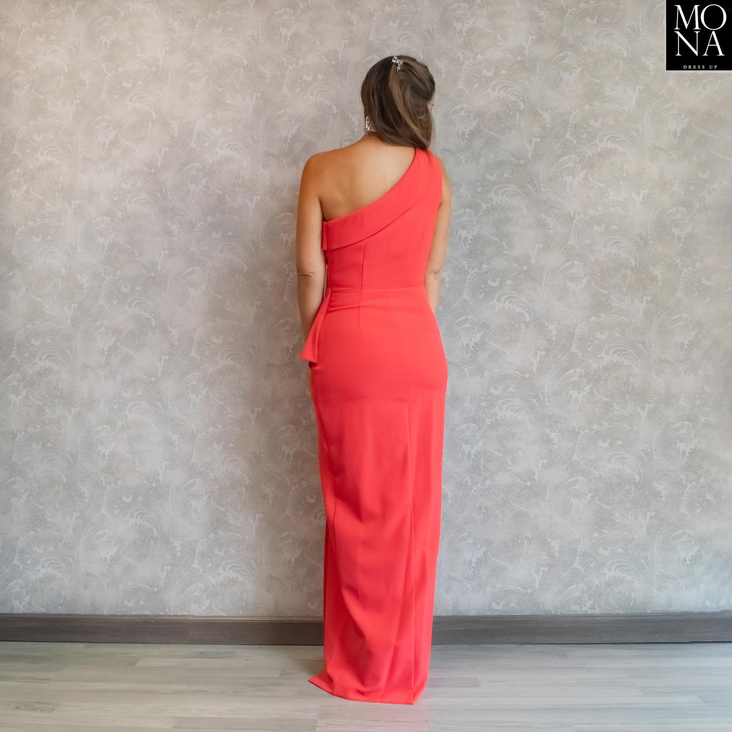 VESTIDO LARGO EUGENIA CORAL