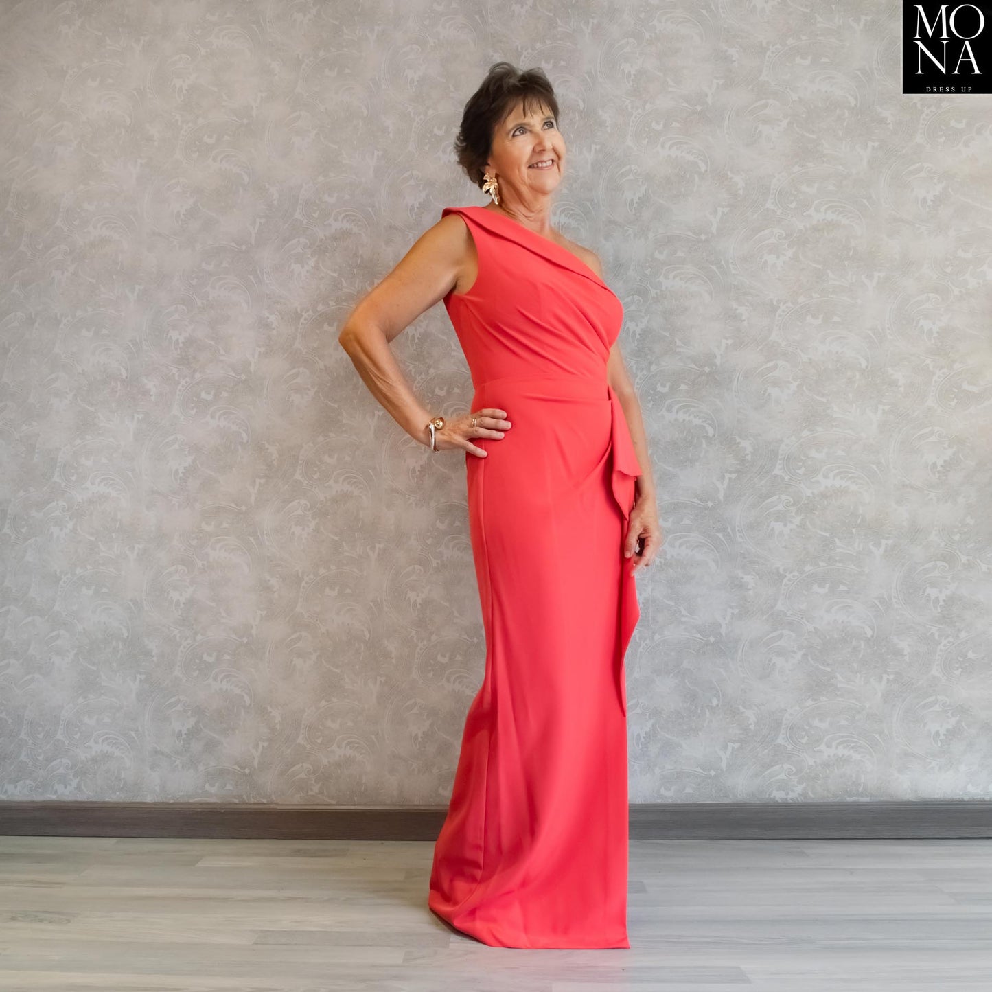 VESTIDO LARGO EUGENIA CORAL