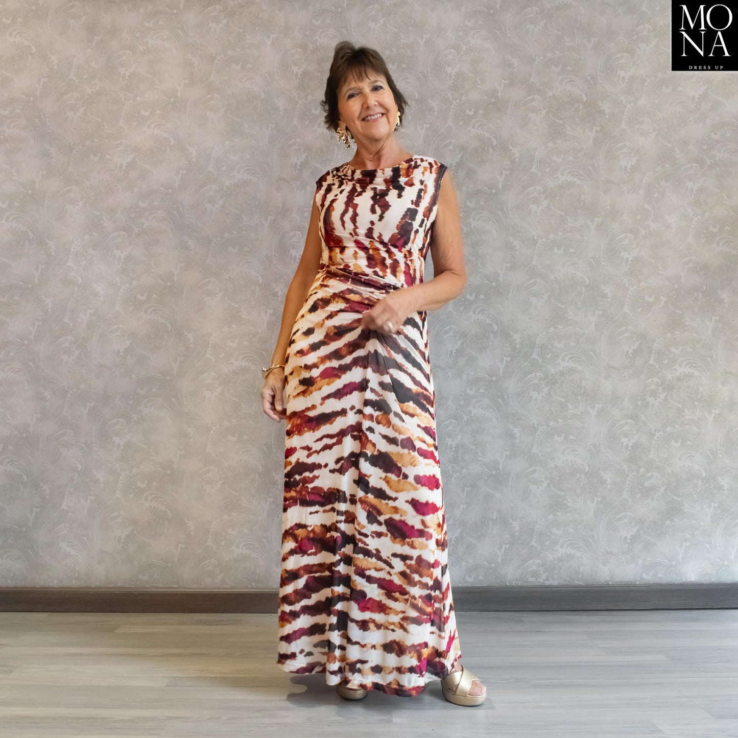 VESTIDO LARGO CRISTINA MULTICOLOR