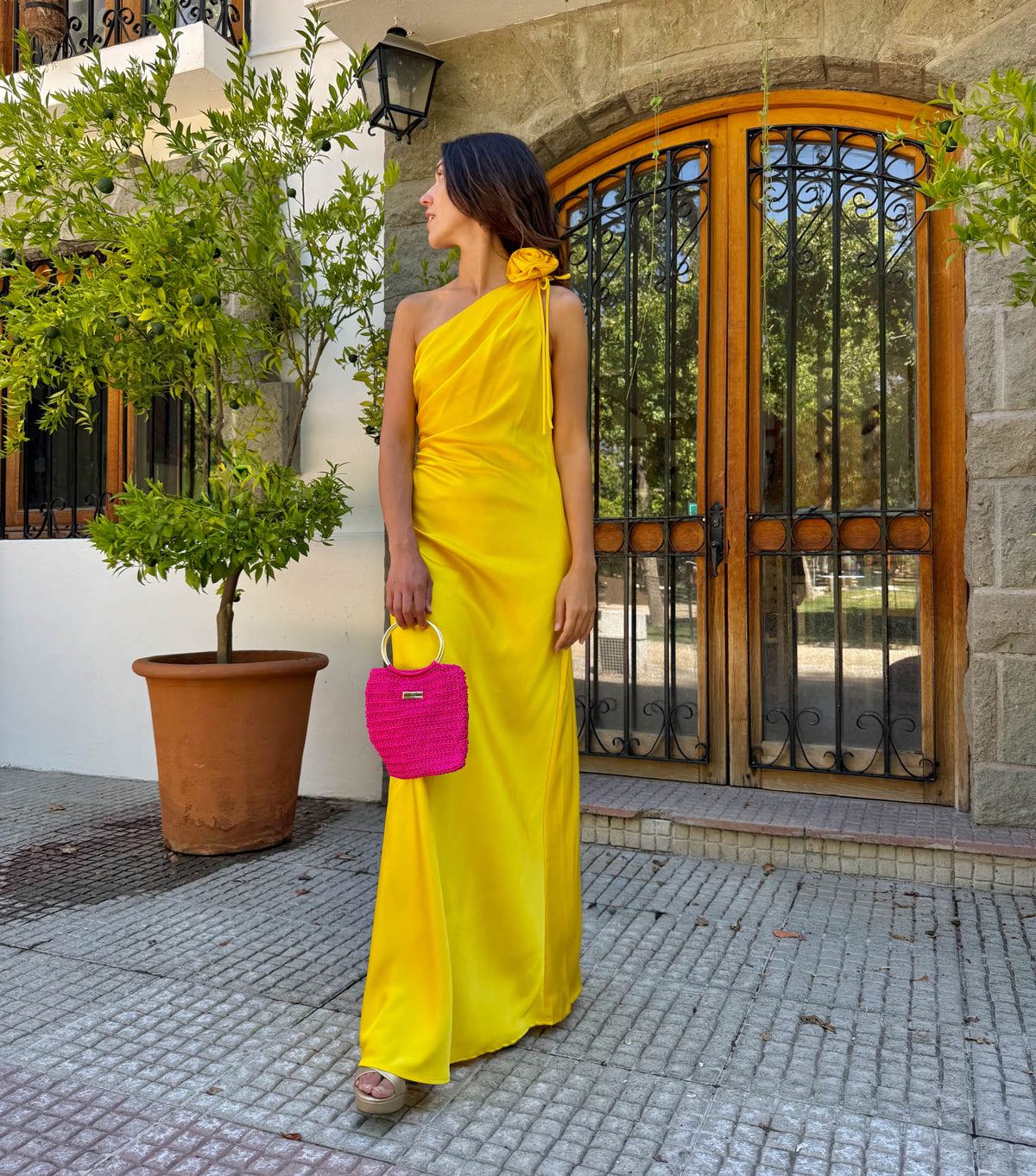 Vestido largo Catalina amarillo, foto 3 de 6