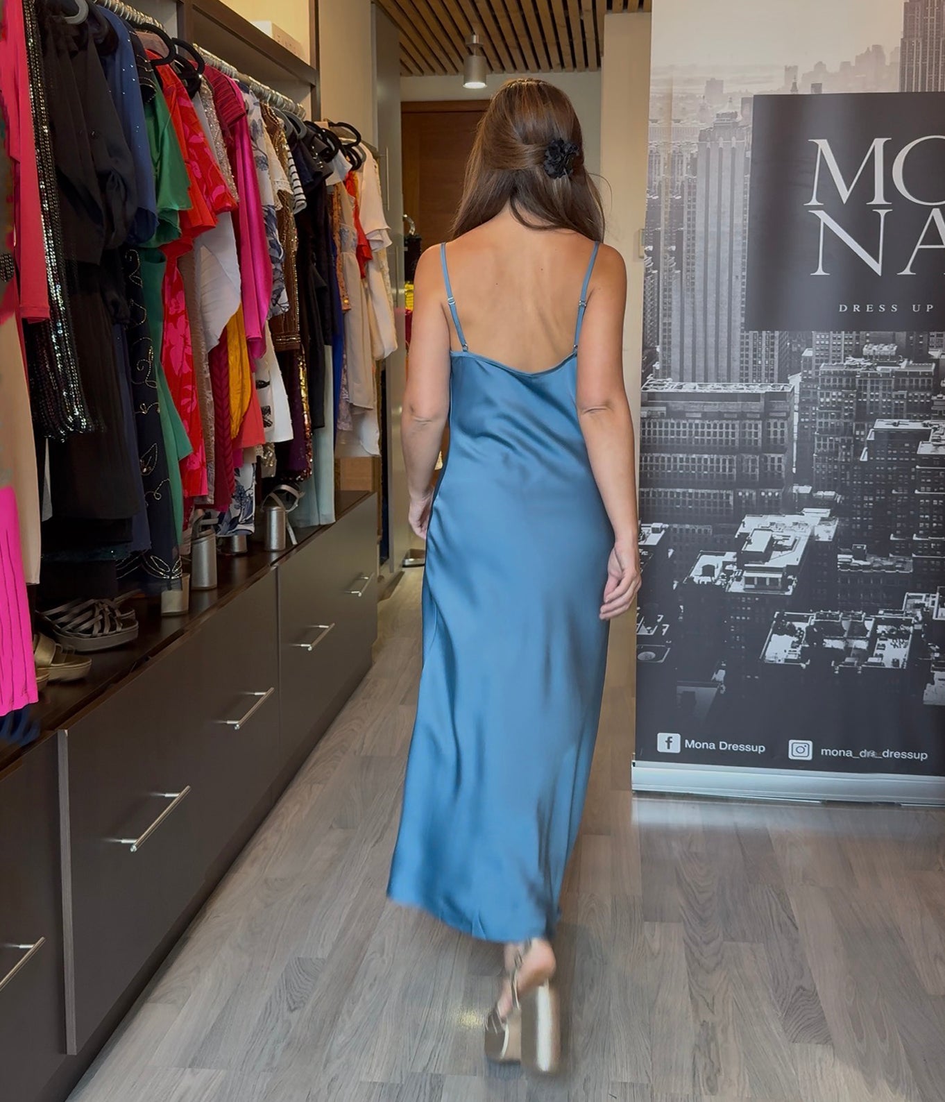 VESTIDO LARGO REGINA AZUL VELA