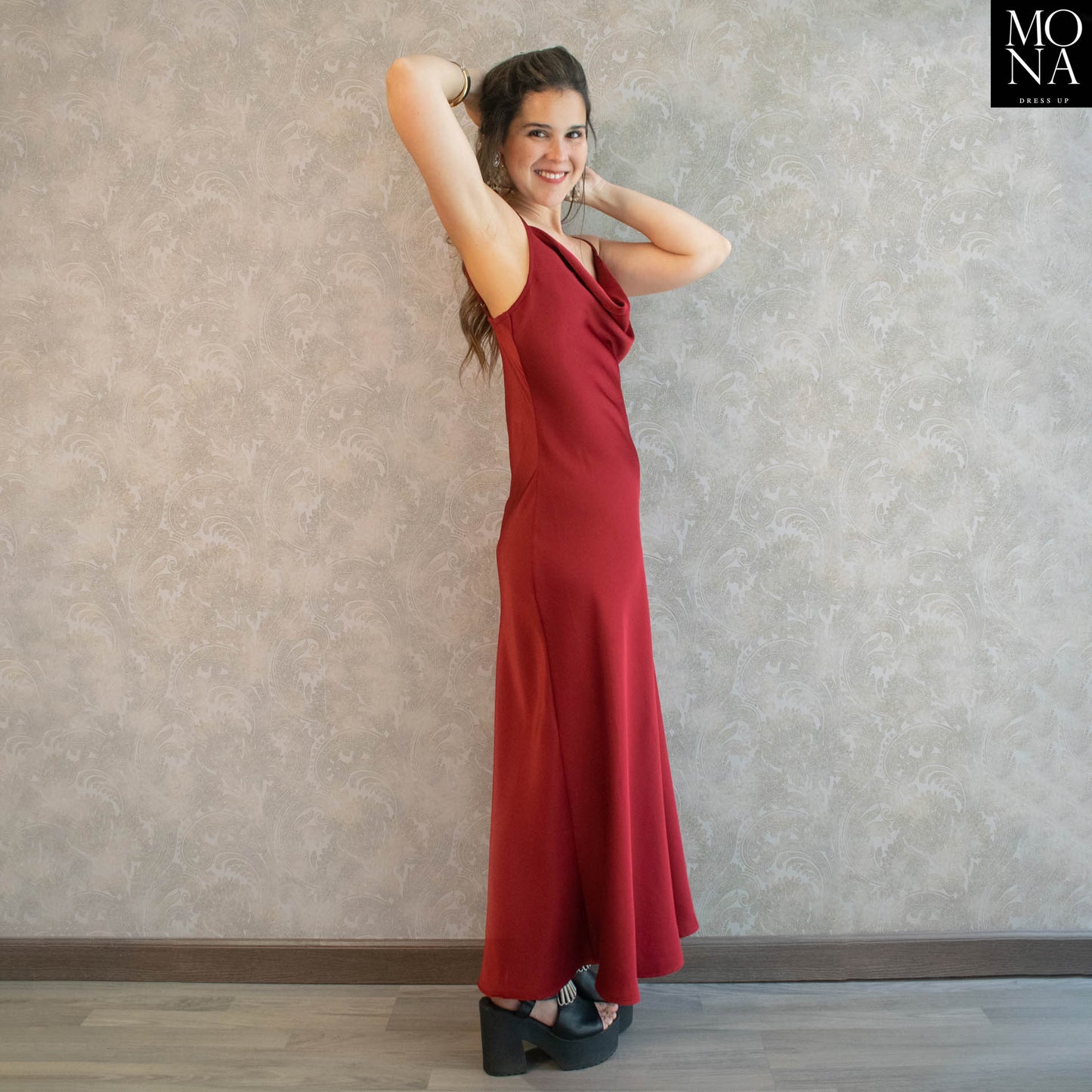 VESTIDO LARGO REGINA BURDEO