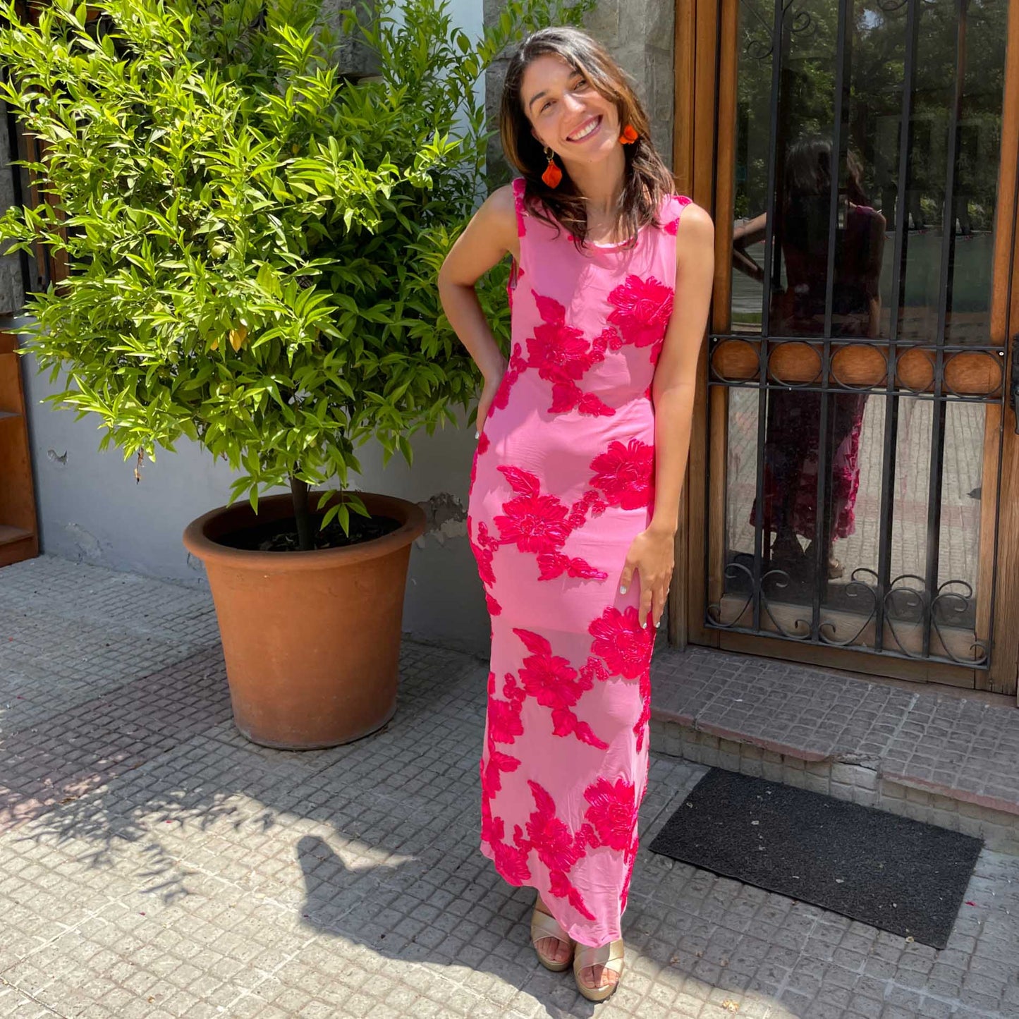 VESTIDO LARGO CAMILA FLOREADO