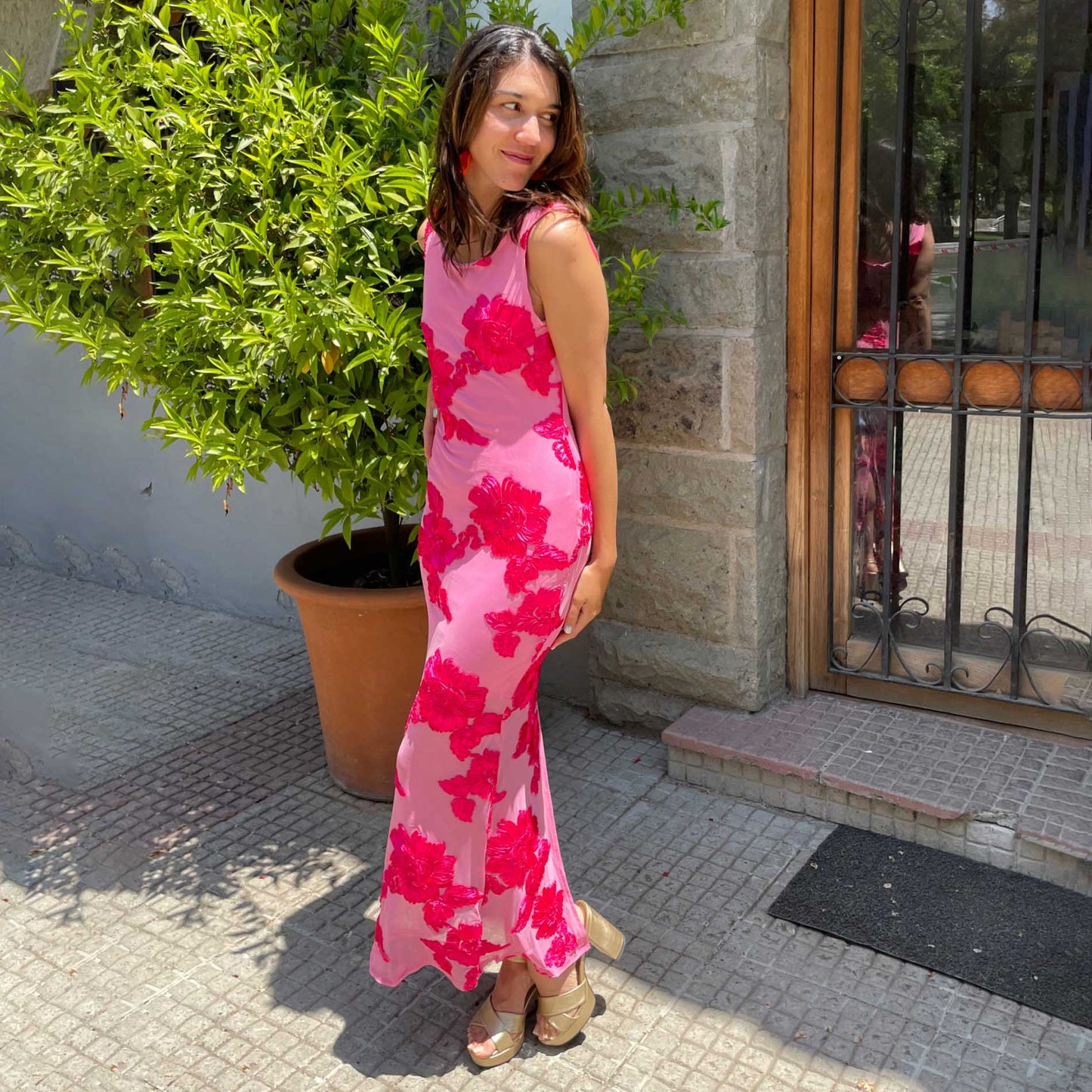 VESTIDO LARGO CAMILA FLOREADO