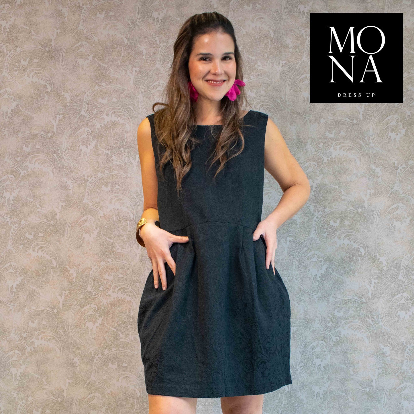 VESTIDO CORTO PASTORA NEGRO