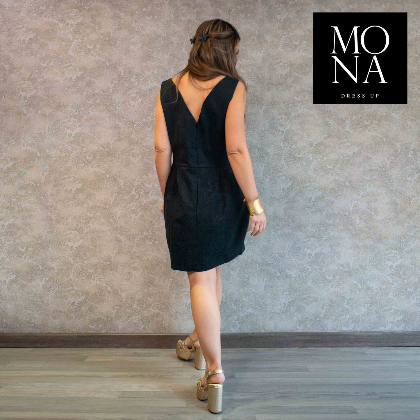 VESTIDO CORTO PASTORA NEGRO
