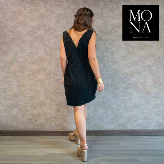 VESTIDO CORTO PASTORA NEGRO