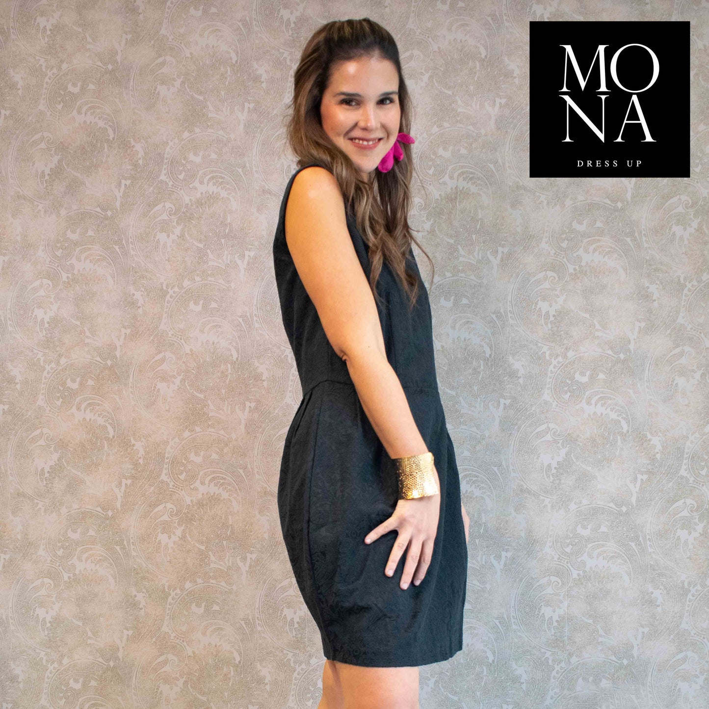 VESTIDO CORTO PASTORA NEGRO