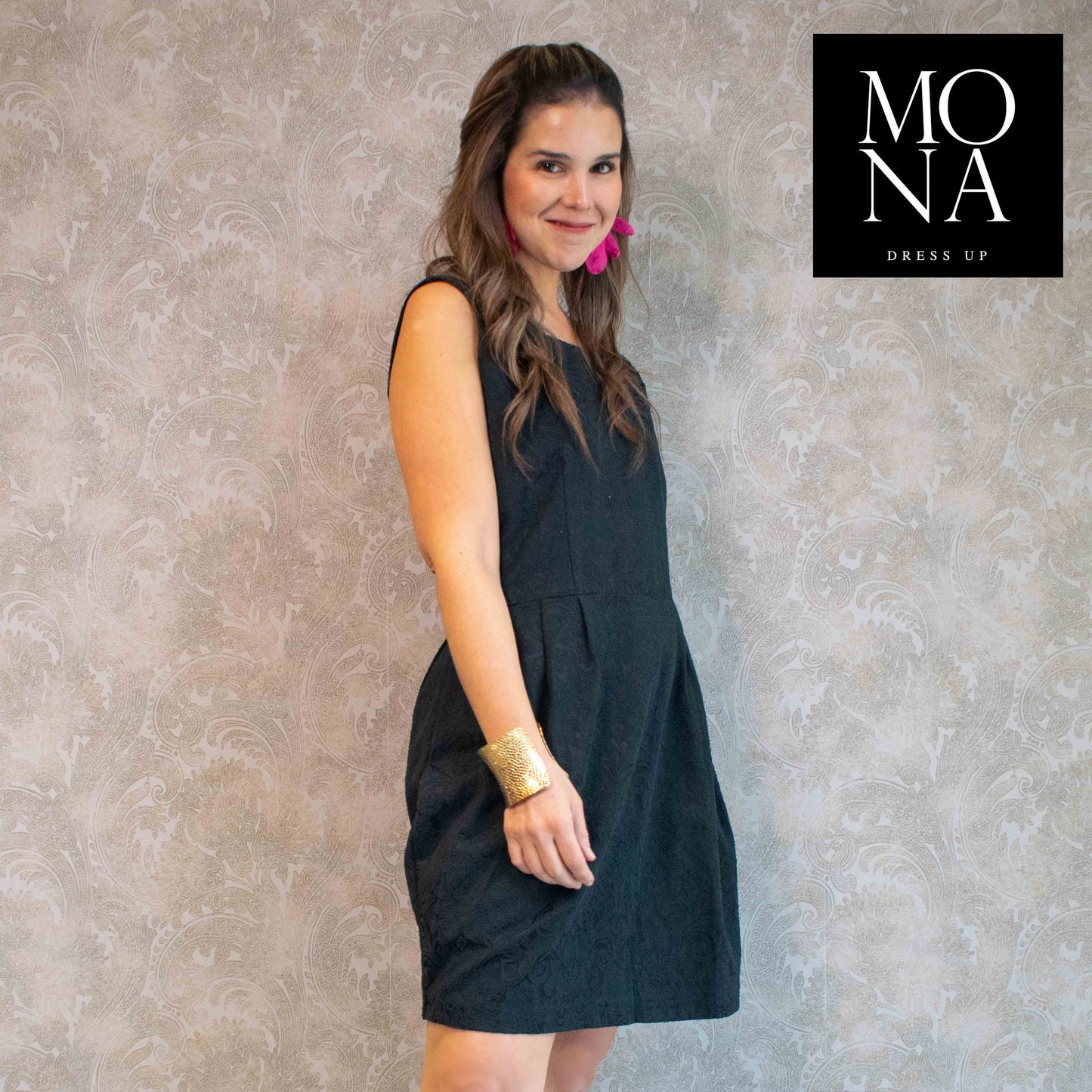 VESTIDO CORTO PASTORA NEGRO