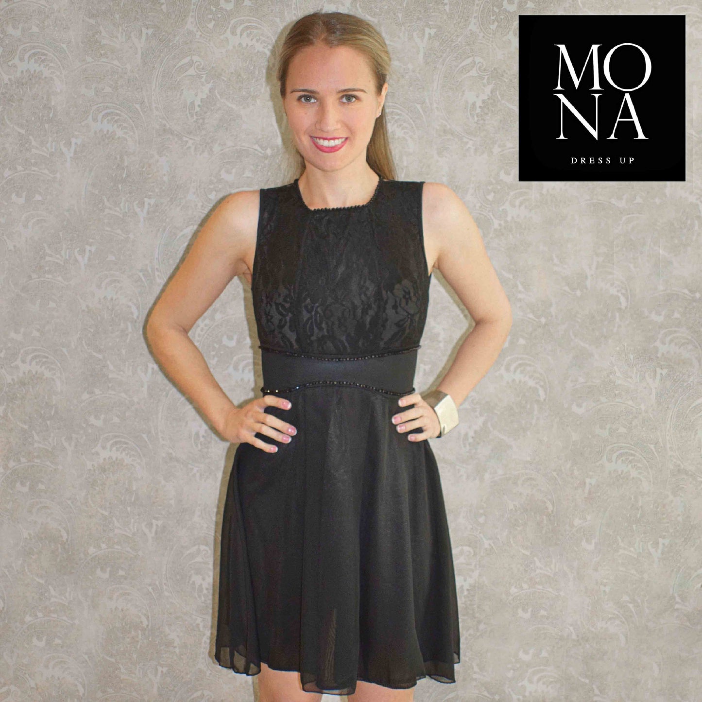 VESTIDO CORTO GRISEL NEGRO