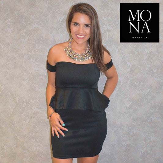 VESTIDO CORTO ROMINA NEGRO