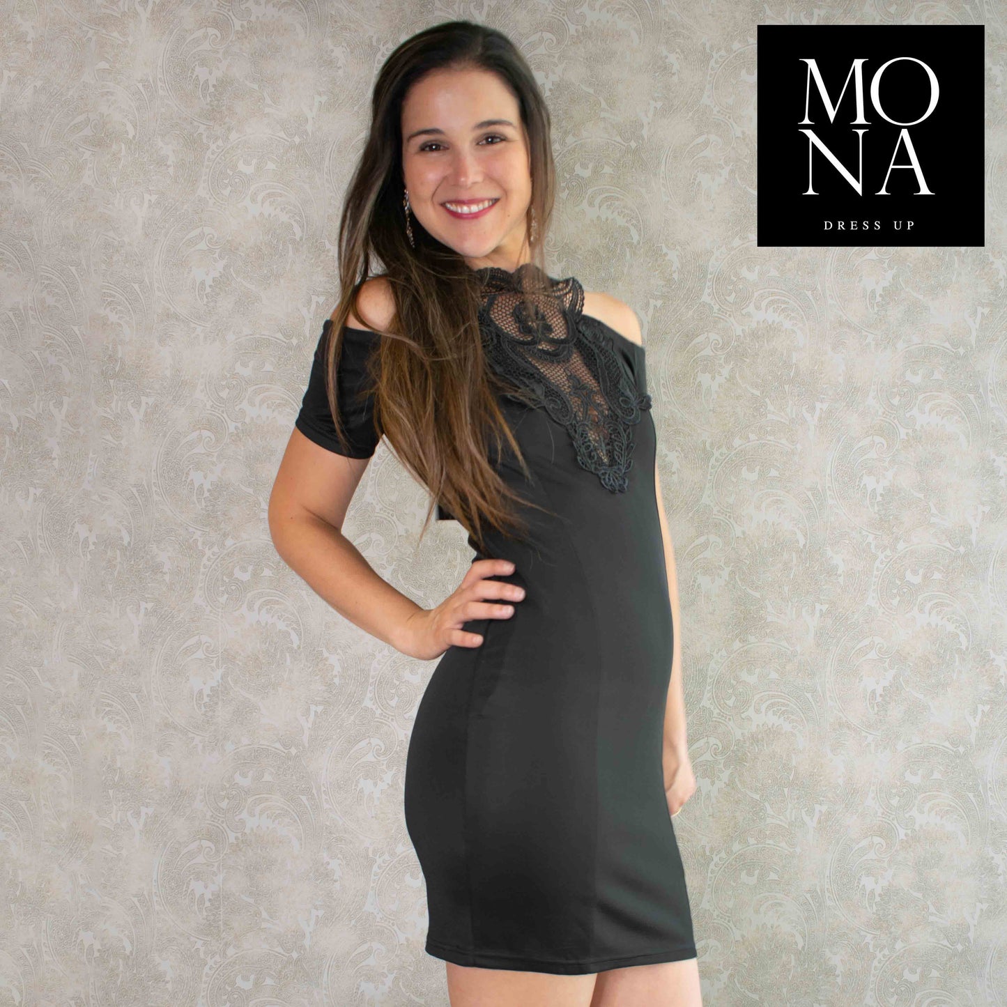 VESTIDO CORTO ROXANA NEGRO