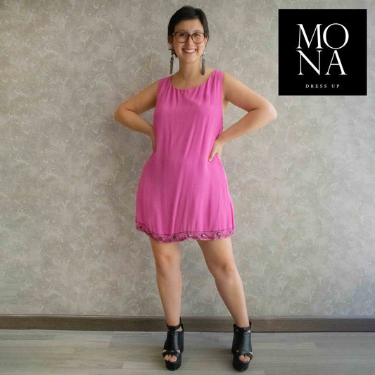 VESTIDO CORTO ESTHER ROSA