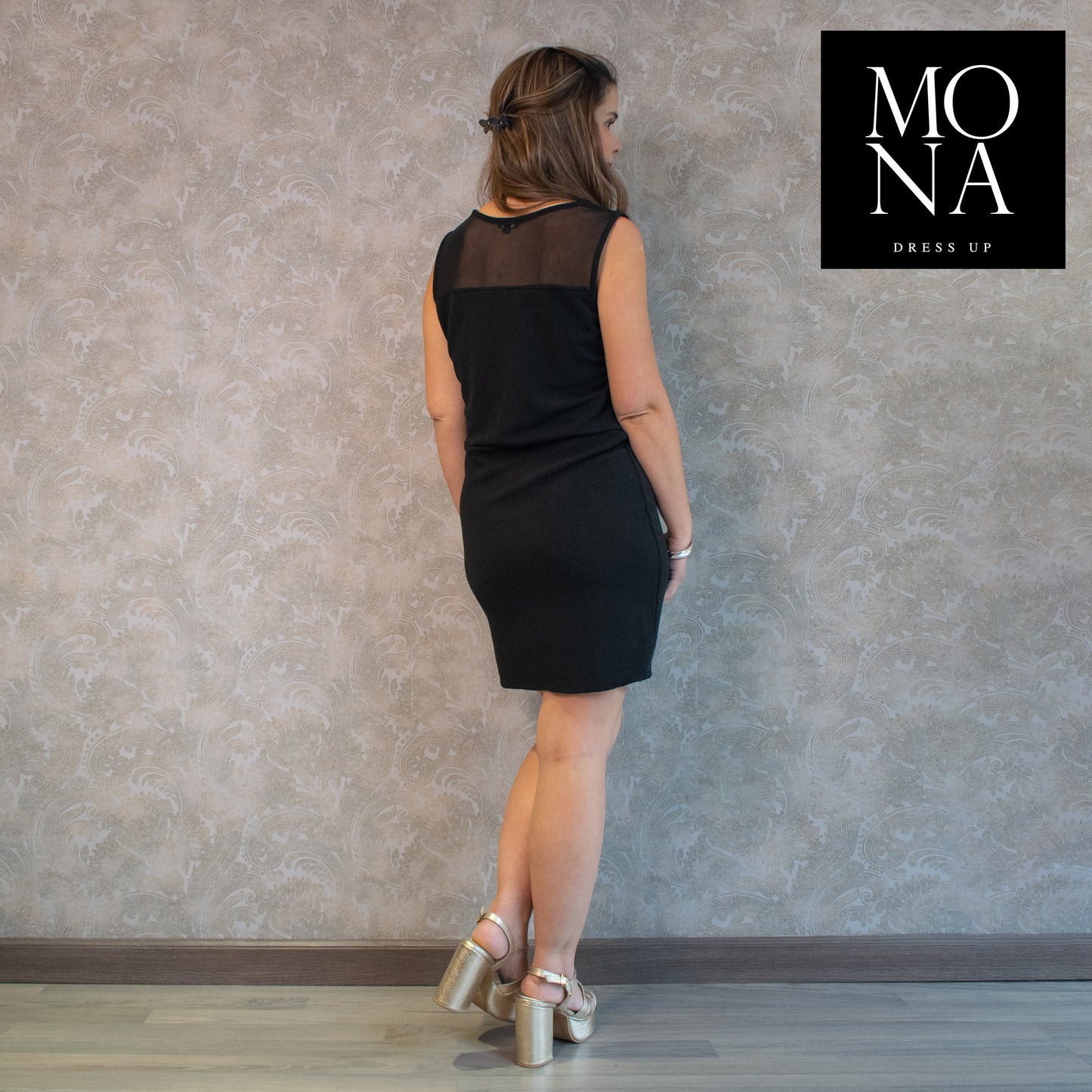 VESTIDO CORTO YANINA NEGRO
