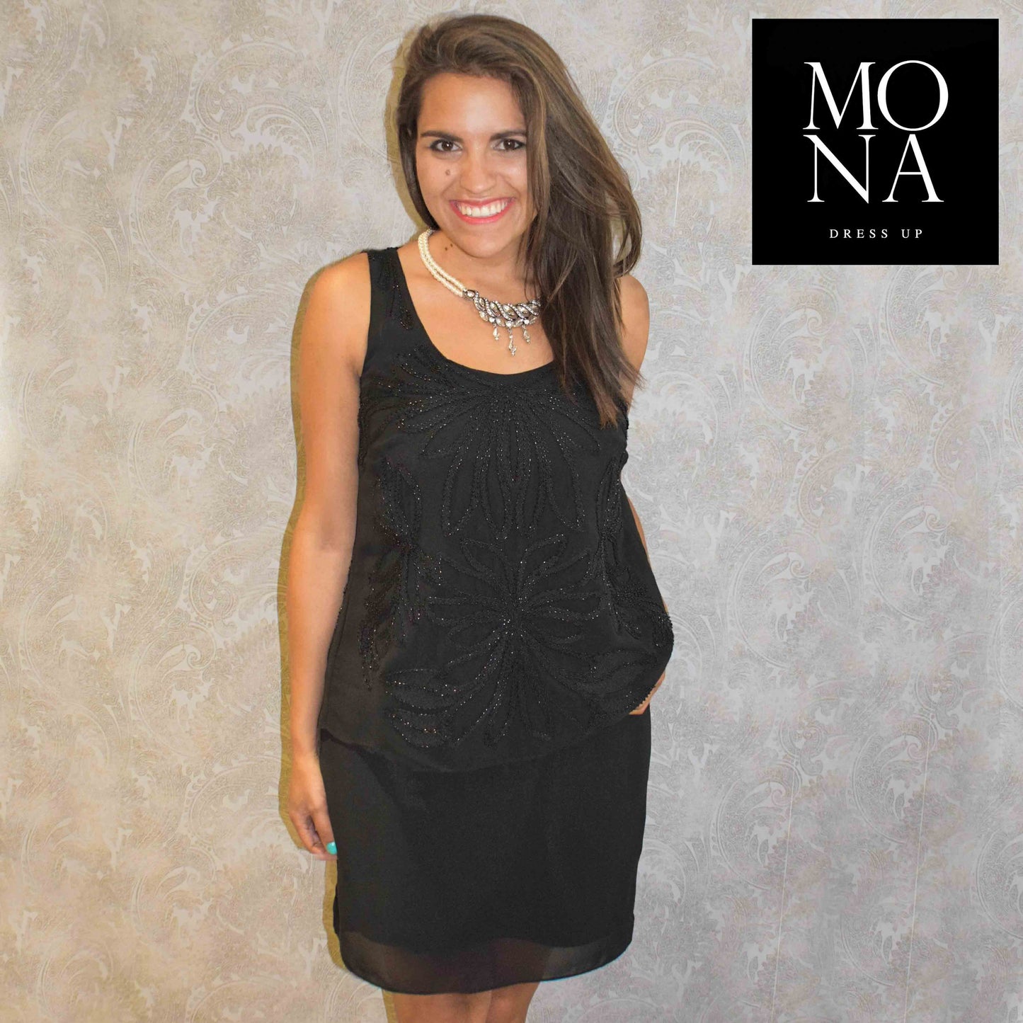 VESTIDO CORTO REBECA NEGRO