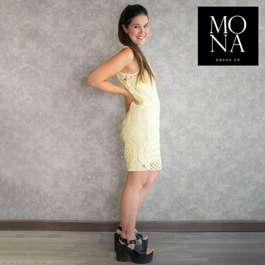 VESTIDO CORTO BOLOGNA AMARILLO