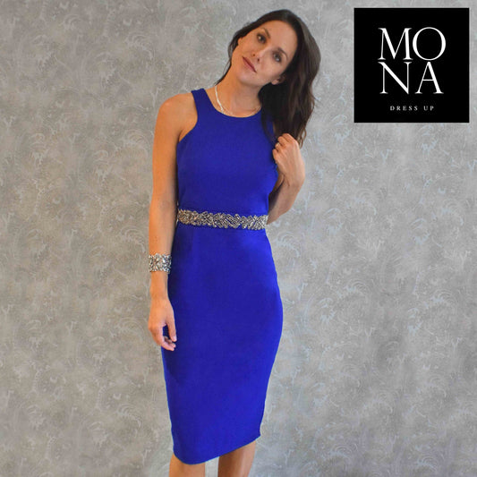 VESTIDO CORTO ALDANA AZUL