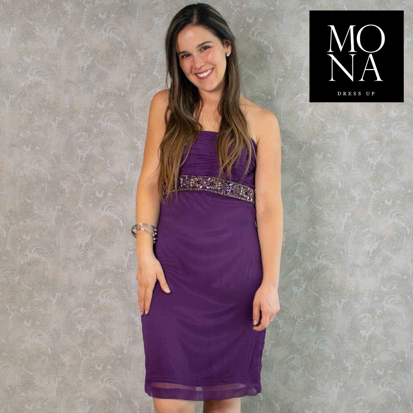 VESTIDO CORTO ALESSA MORADO