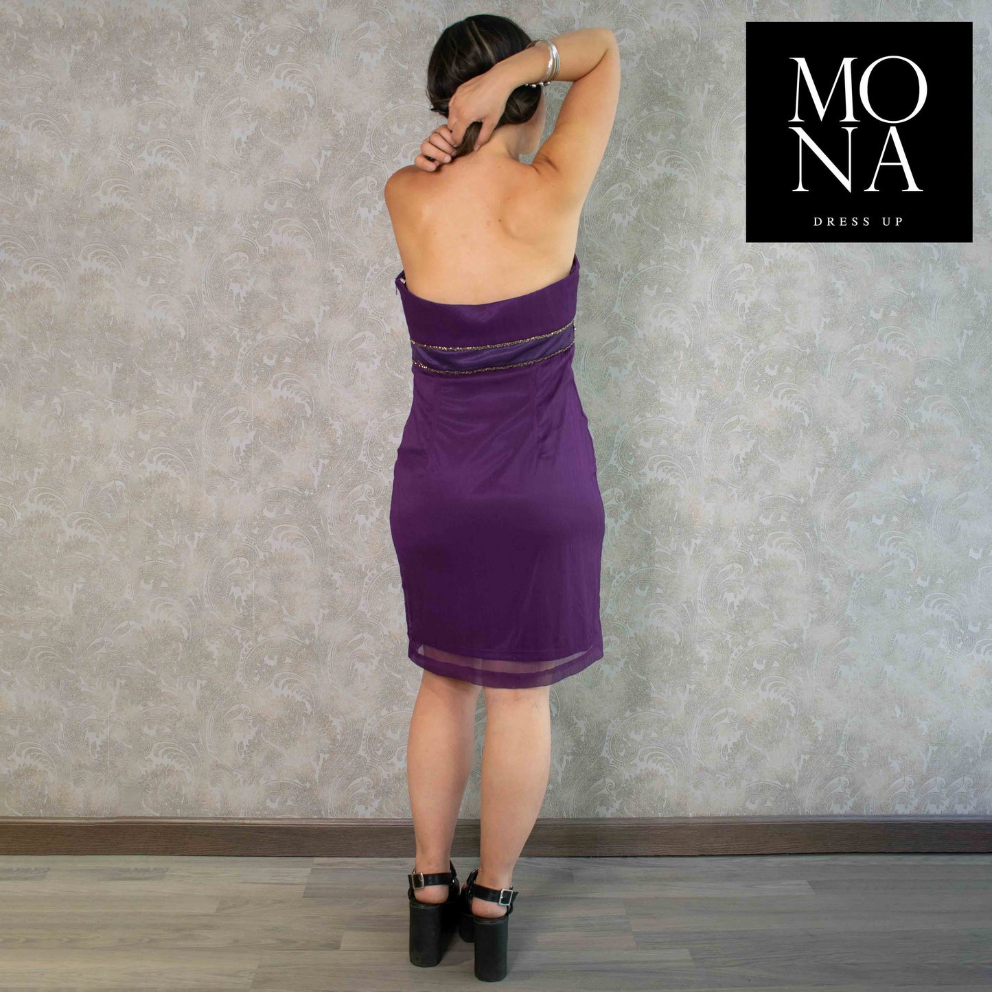 VESTIDO CORTO ALESSA MORADO