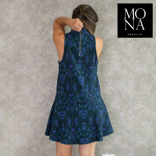 VESTIDO CORTO ATENEA AZUL