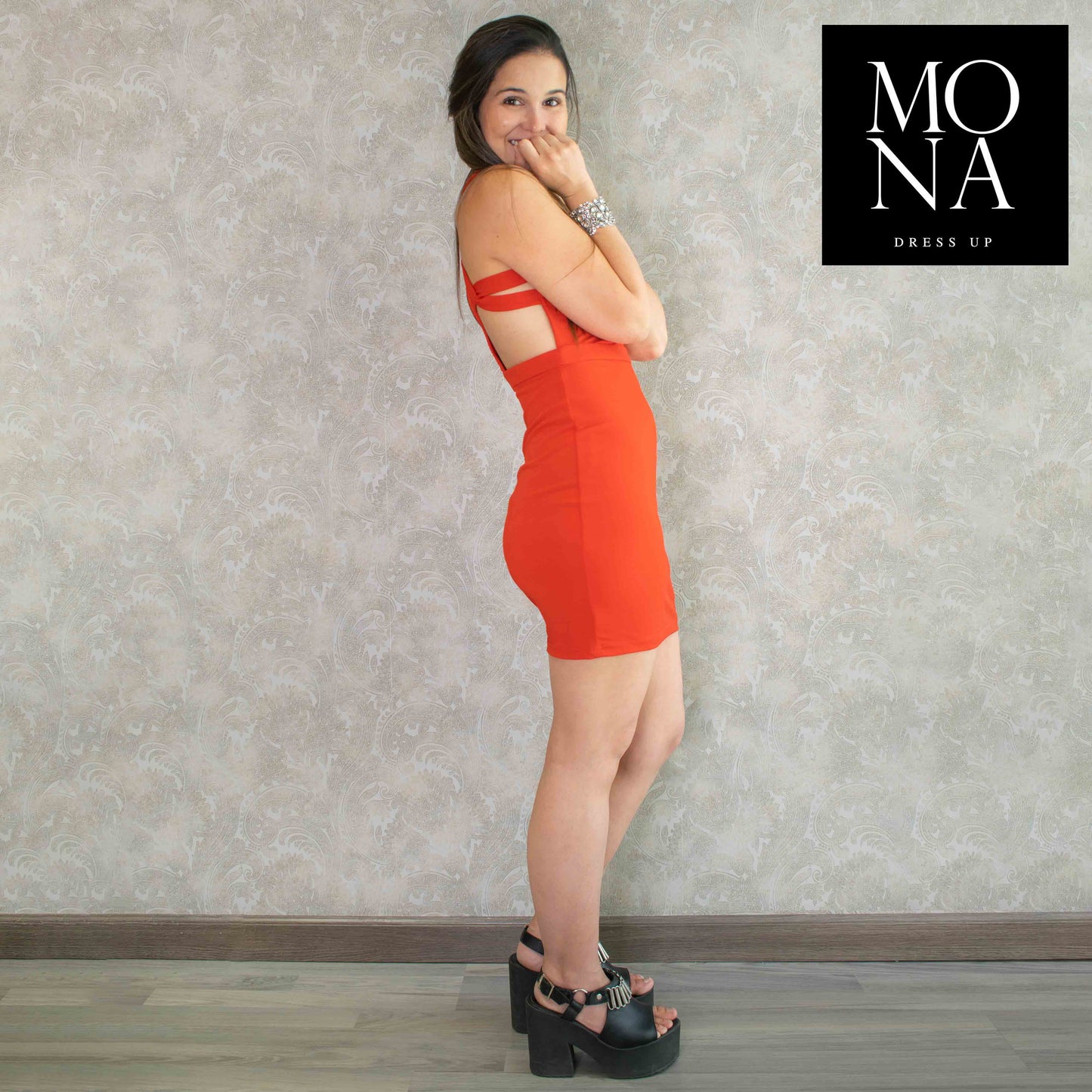 VESTIDO CORTO IGNACIA ROJO