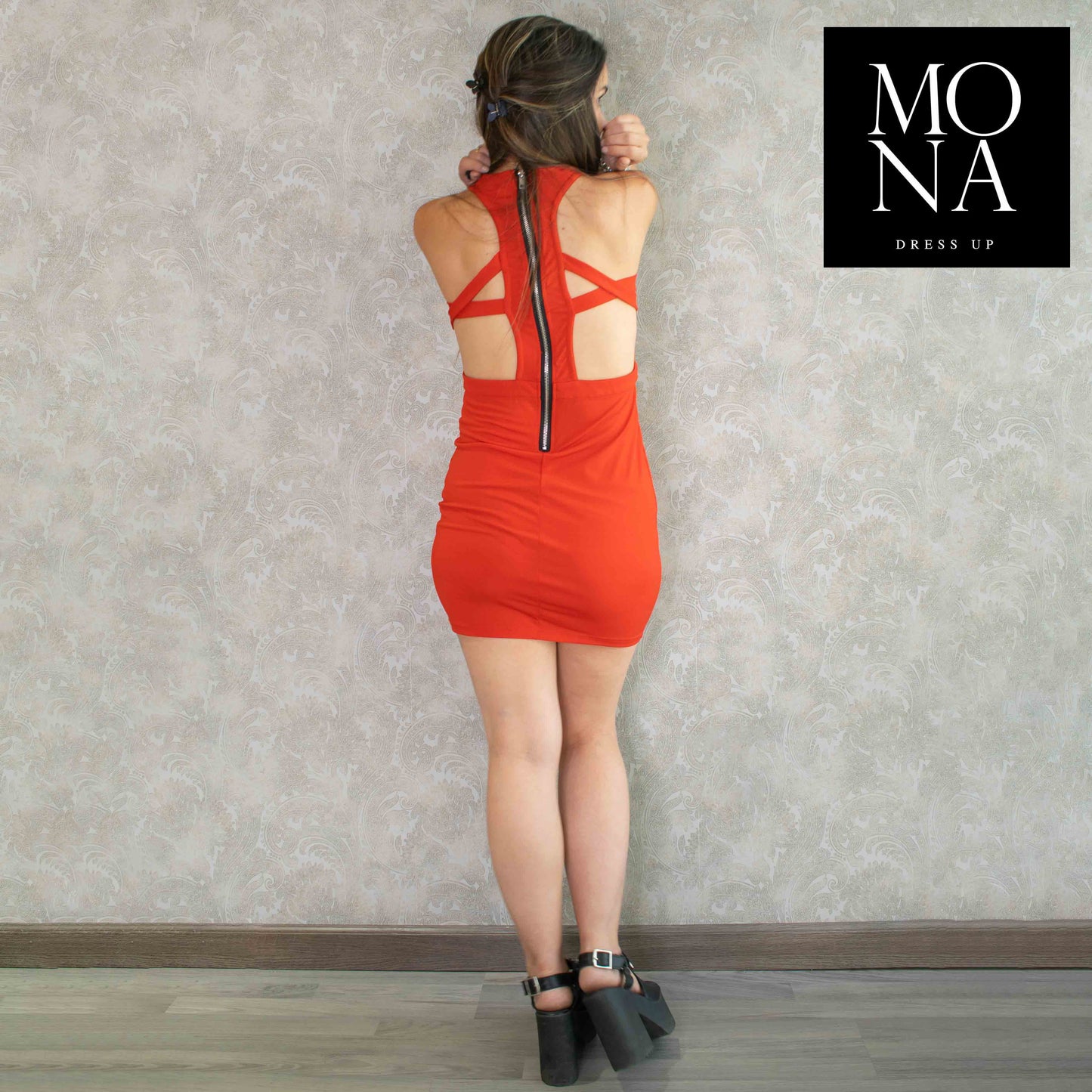 VESTIDO CORTO IGNACIA ROJO