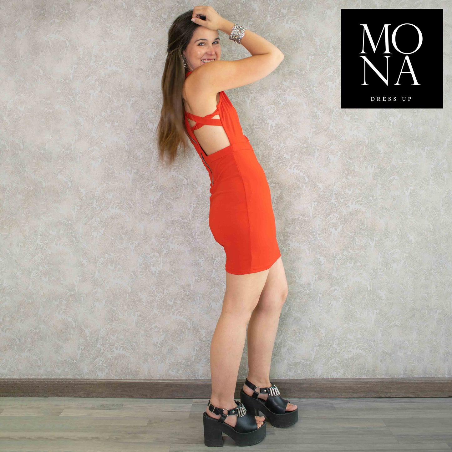 VESTIDO CORTO IGNACIA ROJO
