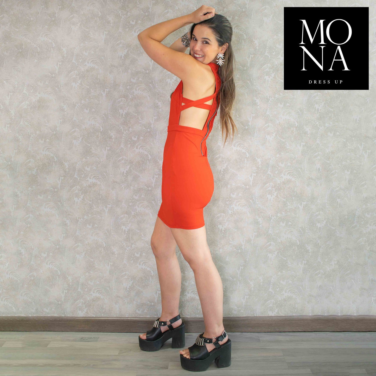 VESTIDO CORTO IGNACIA ROJO
