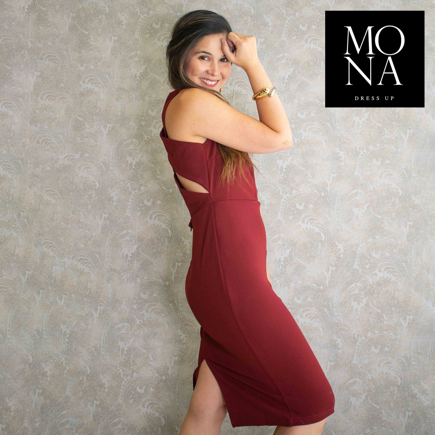 VESTIDO CORTO MERCEDES BURDEO