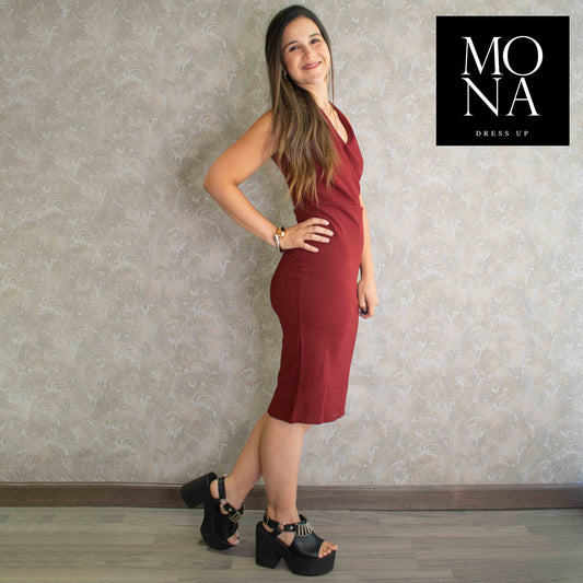 VESTIDO CORTO MERCEDES BURDEO