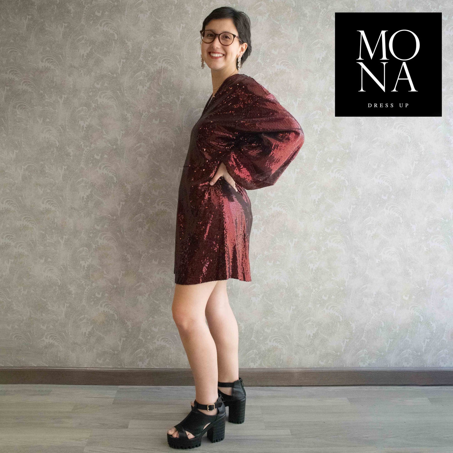 VESTIDO CORTO ANGIE BURDEO