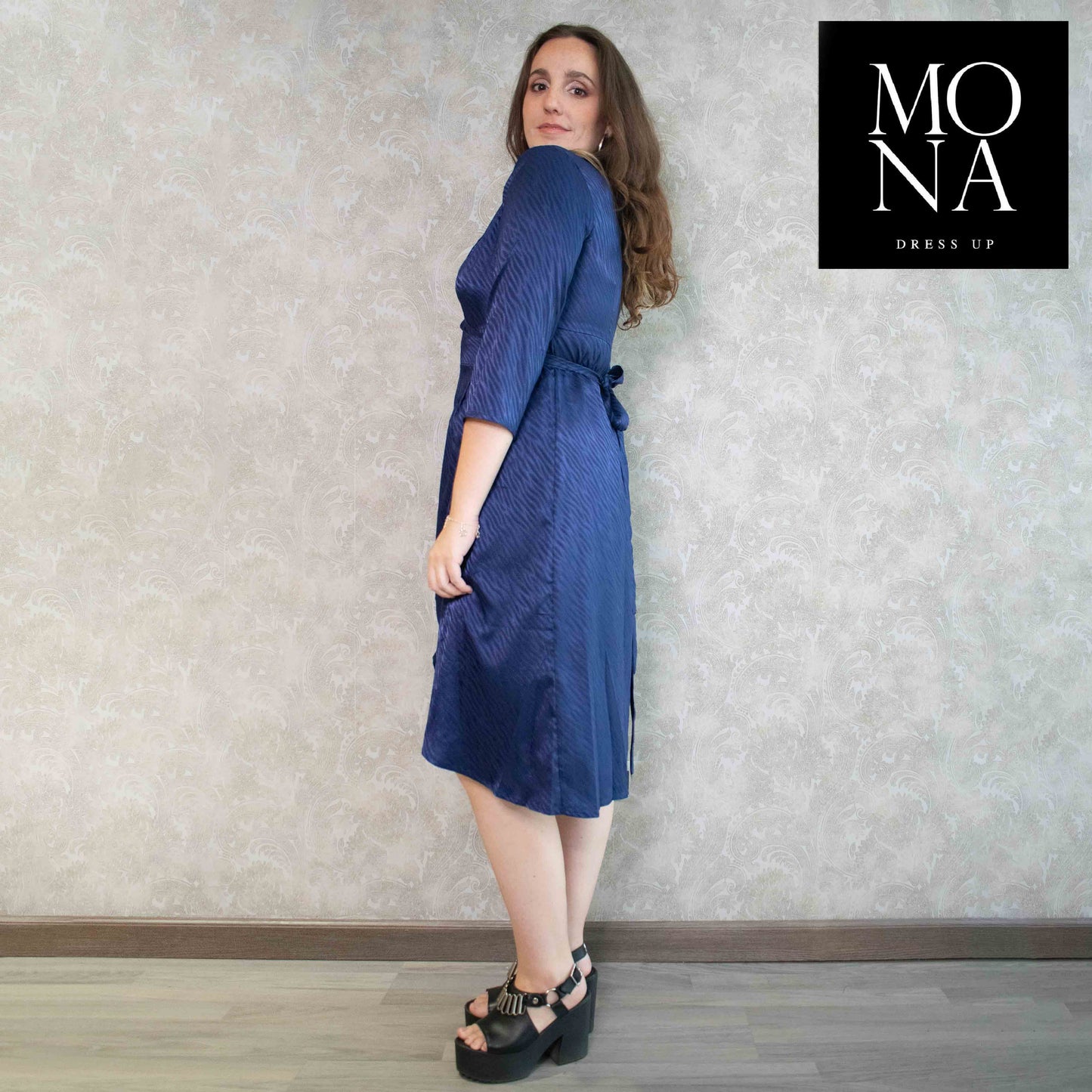 VESTIDO CORTO MILENA AZUL MARINO