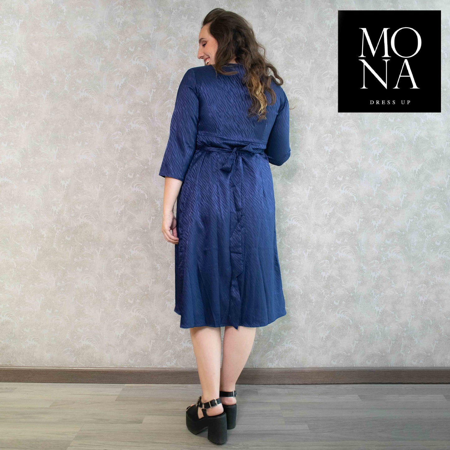 VESTIDO CORTO MILENA AZUL MARINO