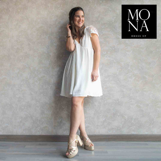 VESTIDO CORTO MARIA BLANCO