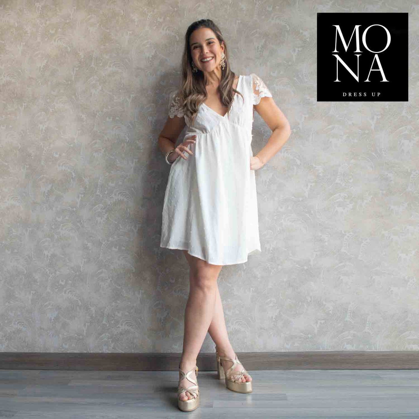 VESTIDO CORTO MARIA BLANCO