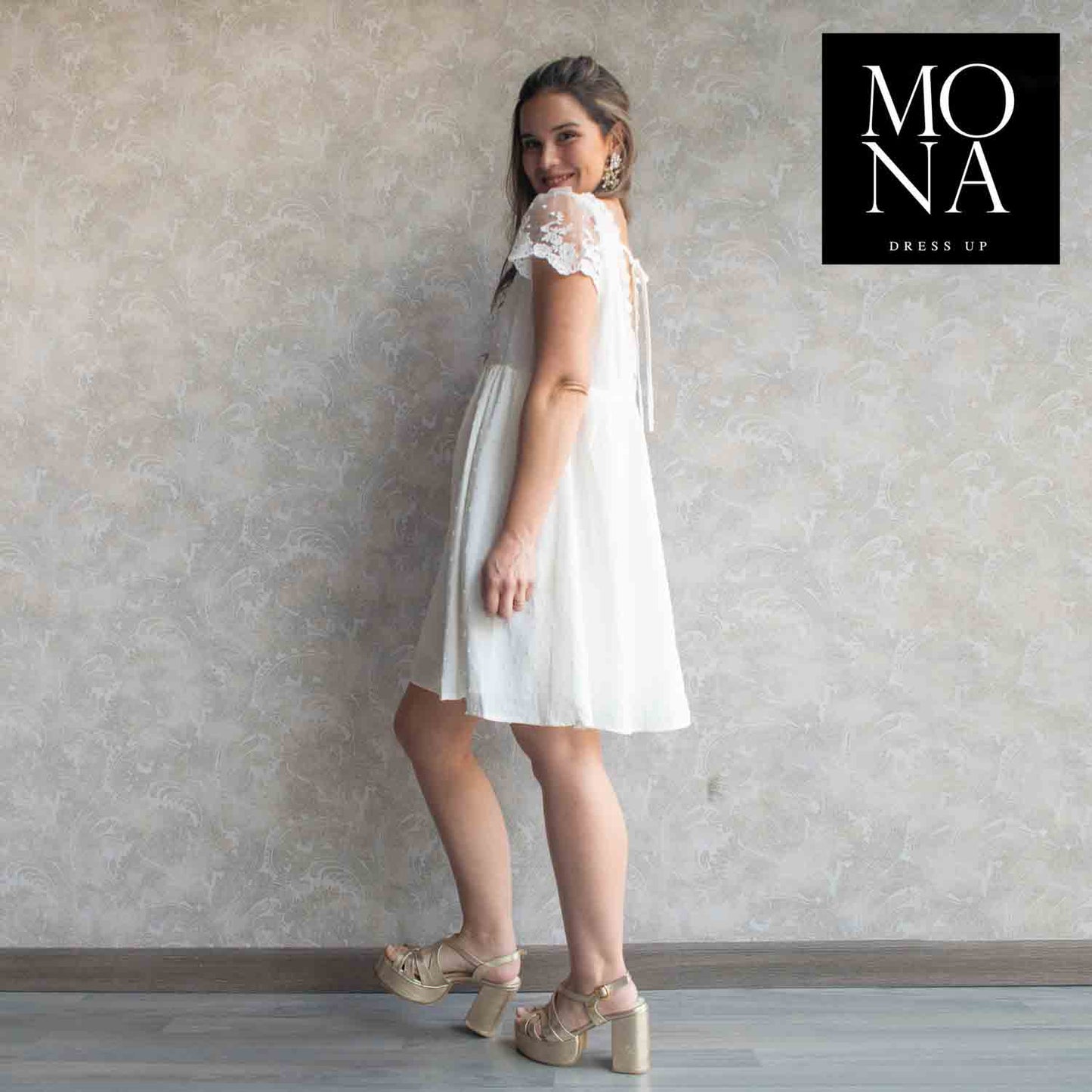 VESTIDO CORTO MARIA BLANCO