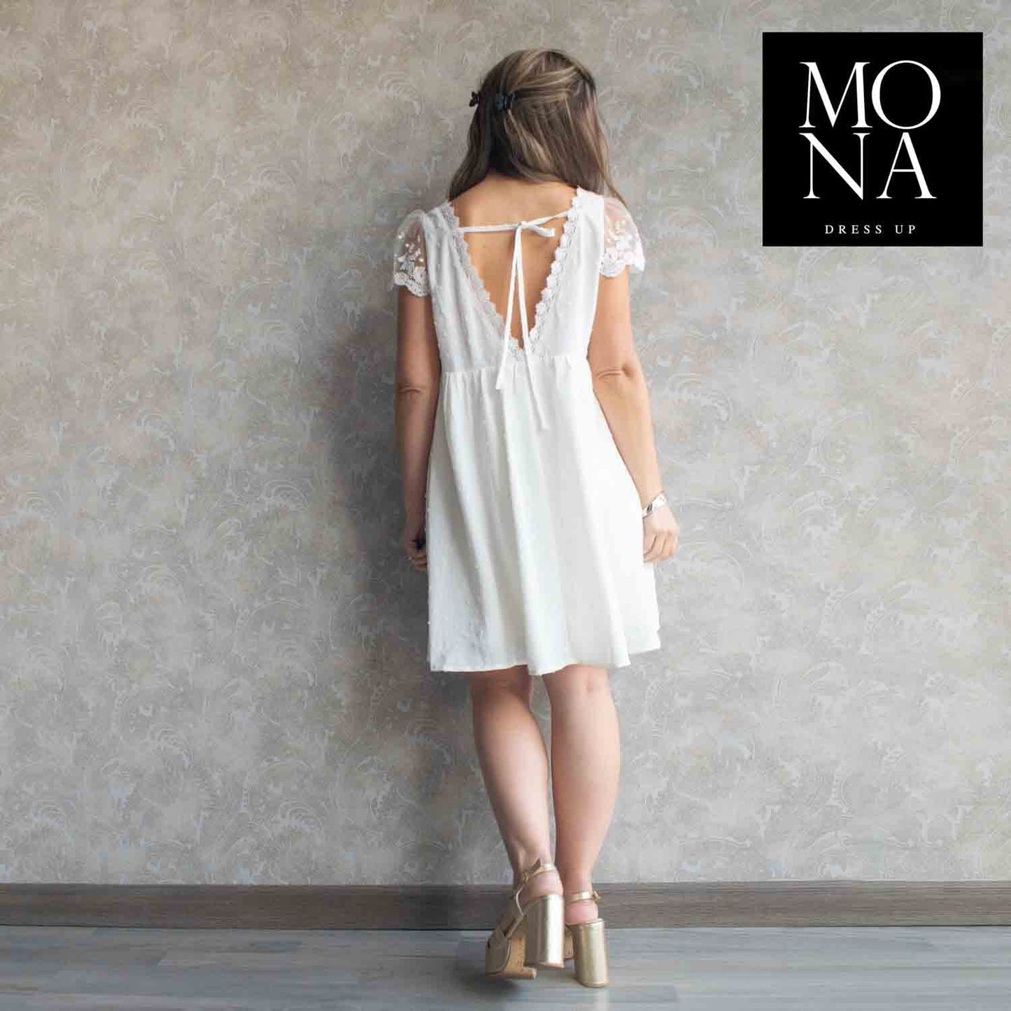 VESTIDO CORTO MARIA BLANCO
