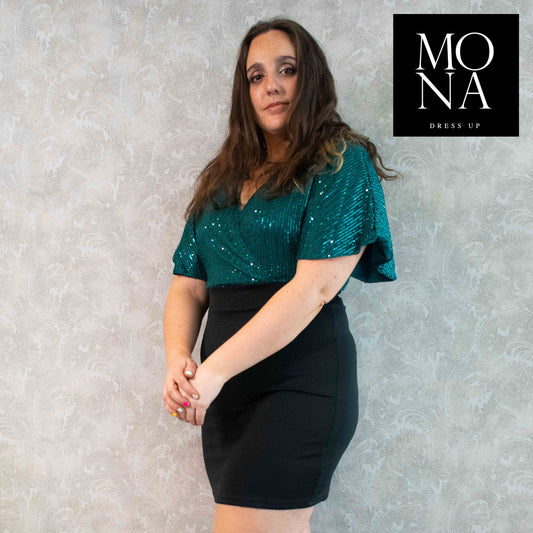 VESTIDO CORTO ELIA VERDE