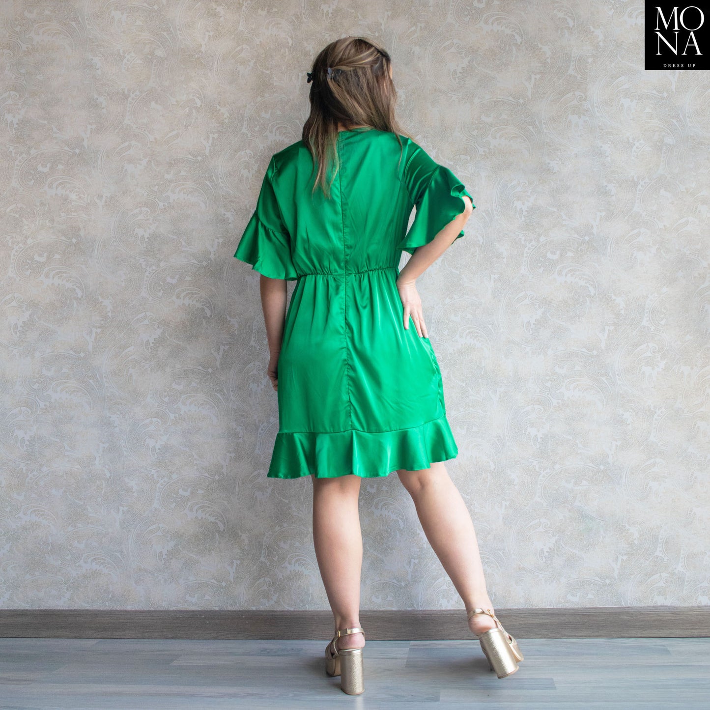 VESTIDO CORTO MAYA VERDE